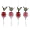 Hello Honey® 3 Pack 23" Red Flocked Radish Bottle Brush Ornaments